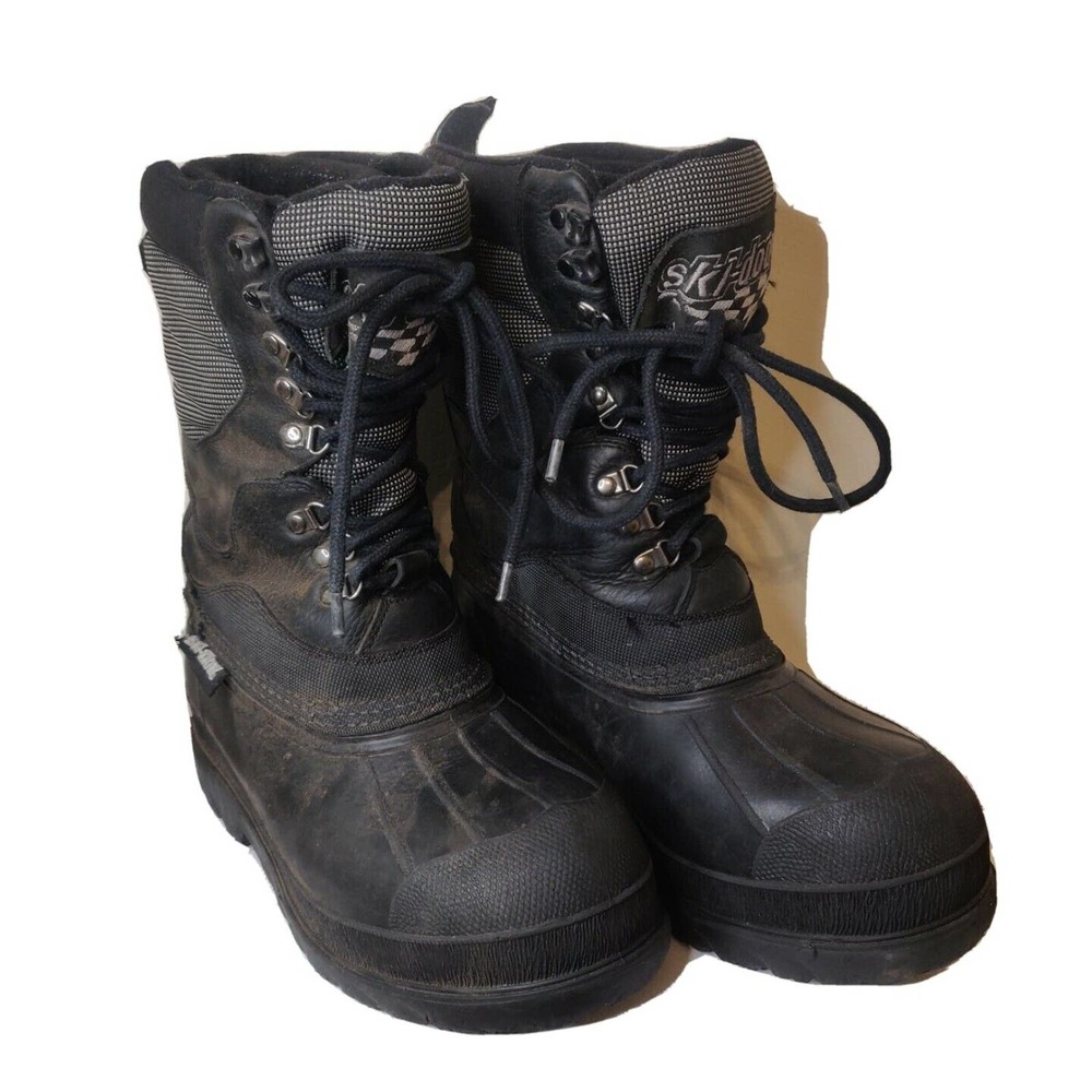 Ski-doo Men's Snow Boots Black Lace Up Size 9 Waterproof.